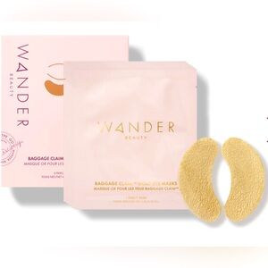 Wander Beauty Baggage Claim Gold Eye Masks (6 Pairs) - NIB